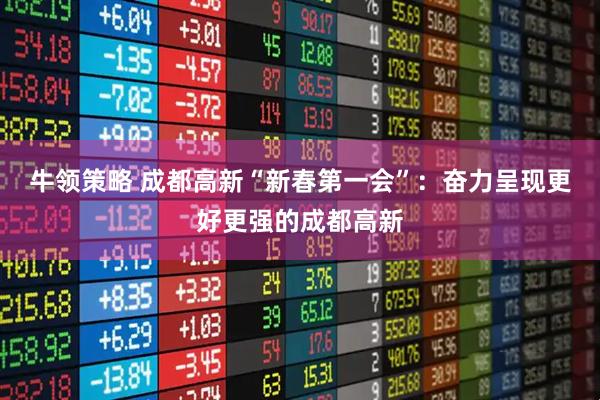牛领策略 成都高新“新春第一会”：奋力呈现更好更强的成都高新